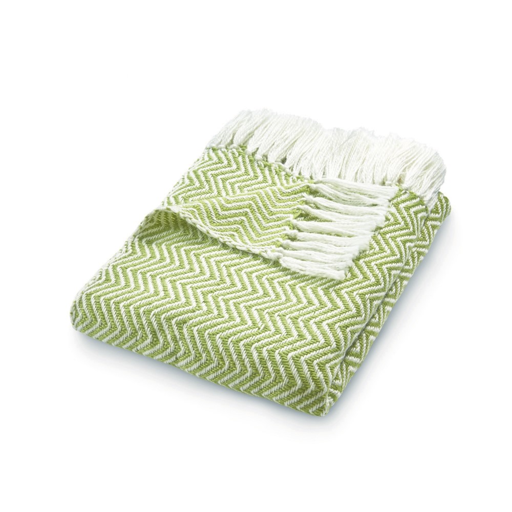 Hug Rug Reversible Woven Herringbone Throw in Green